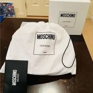 Moschino Rainbow Letter Leather Belt MOSCHINO Couture Made In Italy Black Leather Belt Multicolor  main image 4